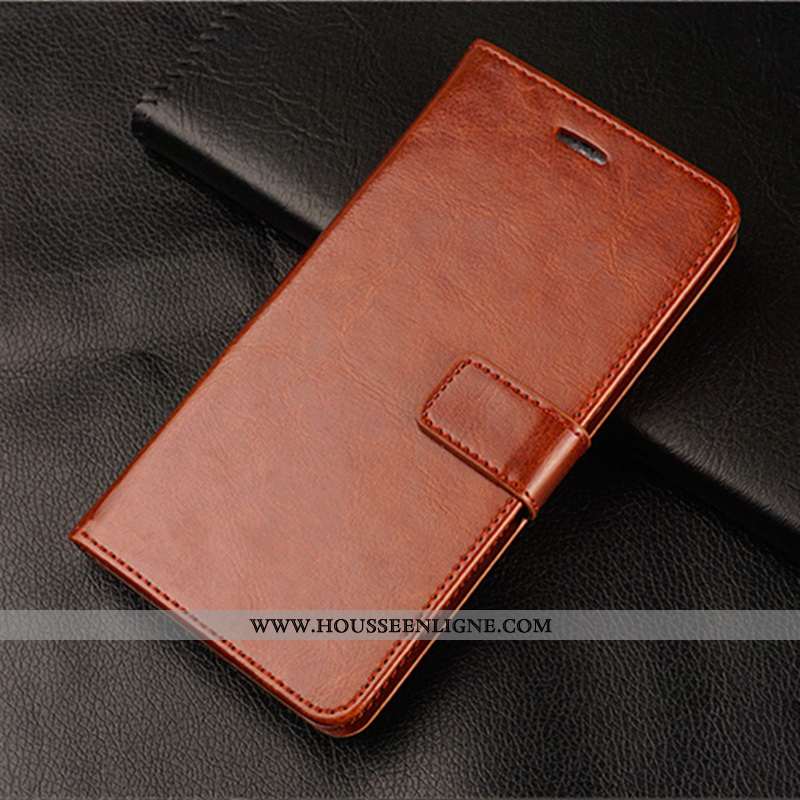 Housse iPhone Xr Cuir Fluide Doux Incassable Business Silicone Étui Protection Marron