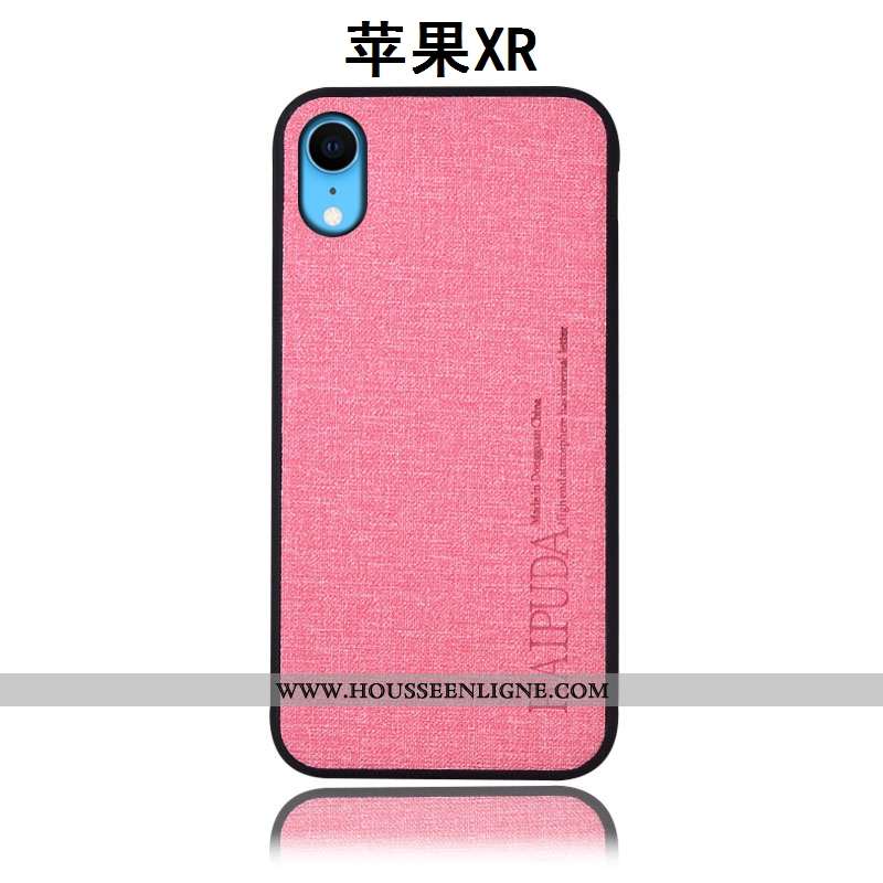 Housse iPhone Xr Cuir Silicone Tout Compris Couvercle Arrière Téléphone Portable Incassable Coque Bl