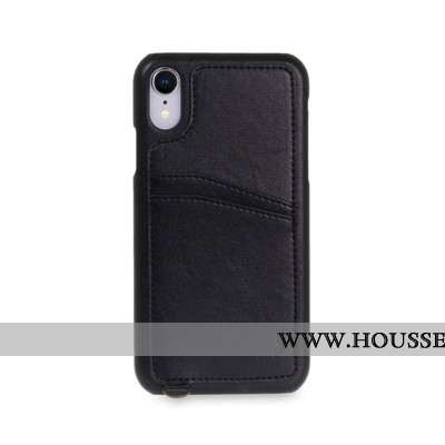 Housse iPhone Xr Cuir Téléphone Portable Authentique Coque Étui Marron