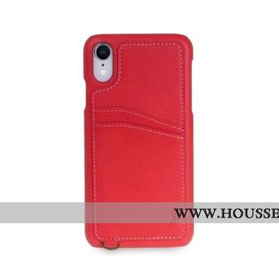 Housse iPhone Xr Cuir Téléphone Portable Authentique Coque Étui Marron