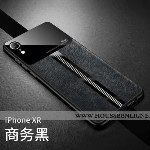 Housse iPhone Xr Légère Cuir Silicone Protection Téléphone Portable Modèle Fleurie Transparent Turqu