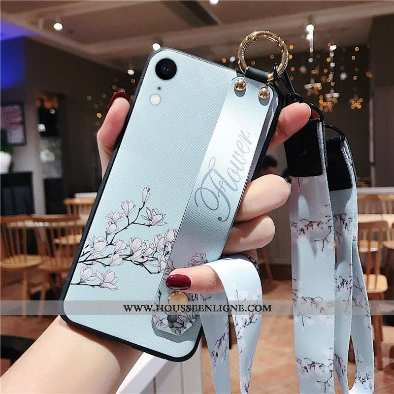 Housse iPhone Xr Protection Ornements Suspendus Frais Cou Suspendu Net Rouge Vent Téléphone Portable