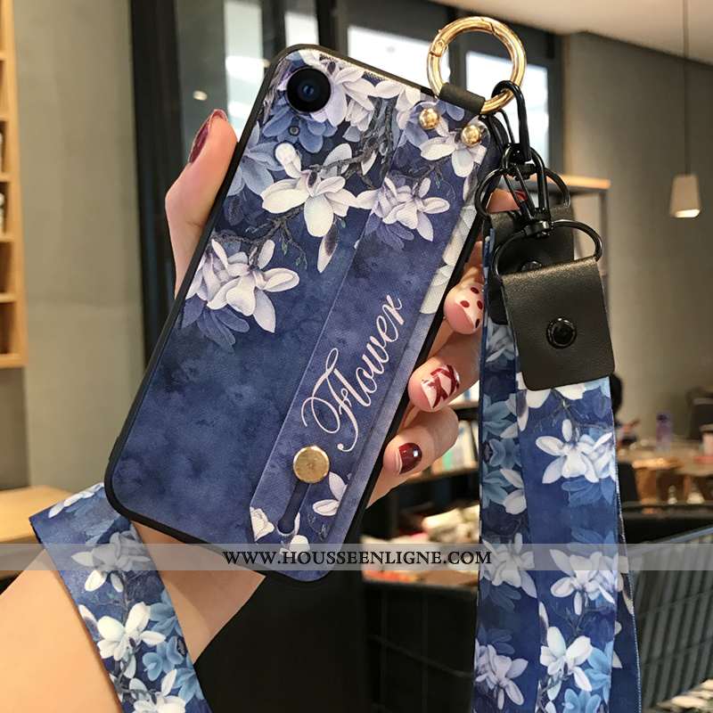 Housse iPhone Xr Protection Ornements Suspendus Frais Cou Suspendu Net Rouge Vent Téléphone Portable