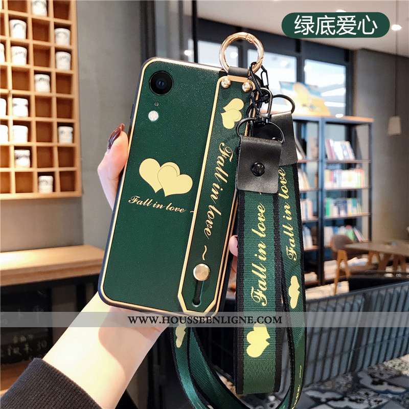 Housse iPhone Xr Protection Ornements Suspendus Frais Cou Suspendu Net Rouge Vent Téléphone Portable