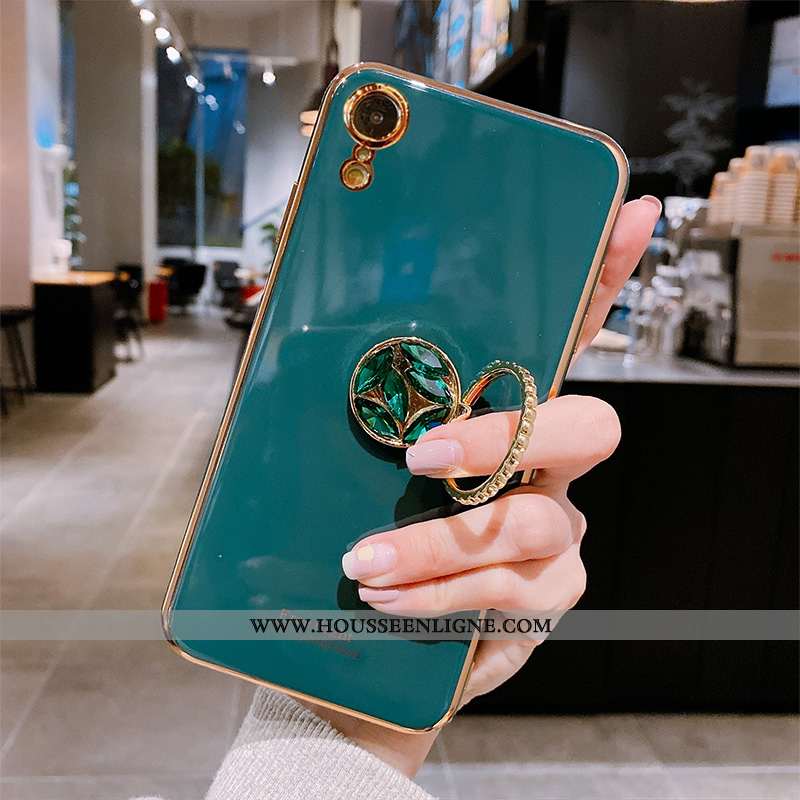 Housse iPhone Xr Tendance Fluide Doux Bovins Vert Incassable Net Rouge Étui Bleu
