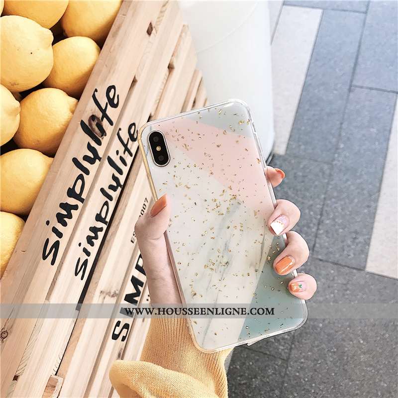Housse iPhone Xs Créatif Tendance Personnalité Coque Nouveau Incassable Rose