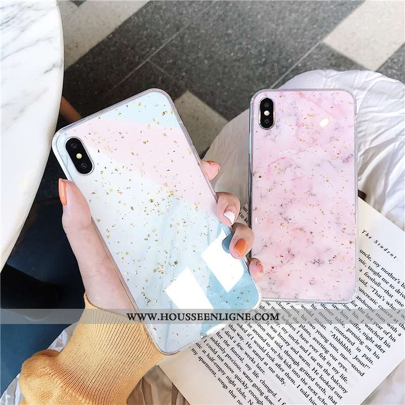 Housse iPhone Xs Créatif Tendance Personnalité Coque Nouveau Incassable Rose