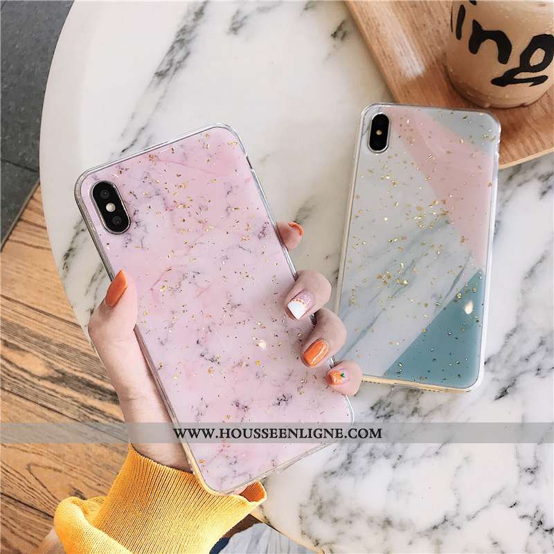 Housse iPhone Xs Créatif Tendance Personnalité Coque Nouveau Incassable Rose