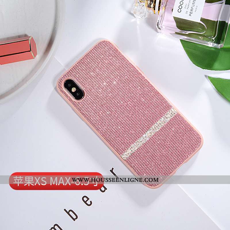 Housse iPhone Xs Max Créatif Ultra Luxe Personnalité Téléphone Portable Net Rouge Légère Noir