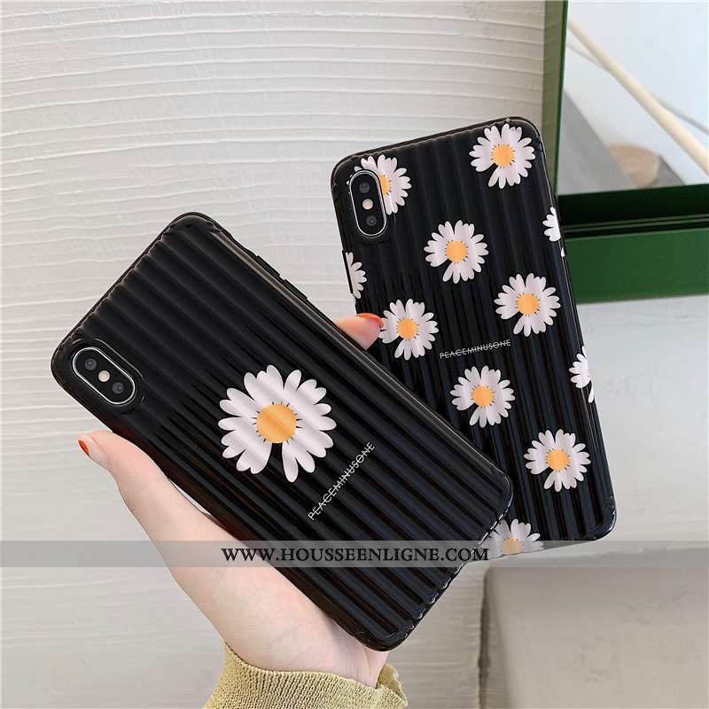 Housse iPhone Xs Max Personnalité Créatif Coque Noir Téléphone Portable Incassable Protection