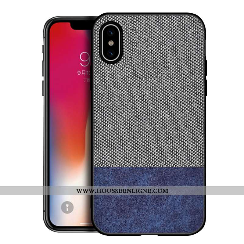 Housse iPhone Xs Max Silicone Protection Gris Délavé En Daim Tendance Téléphone Portable Nouveau