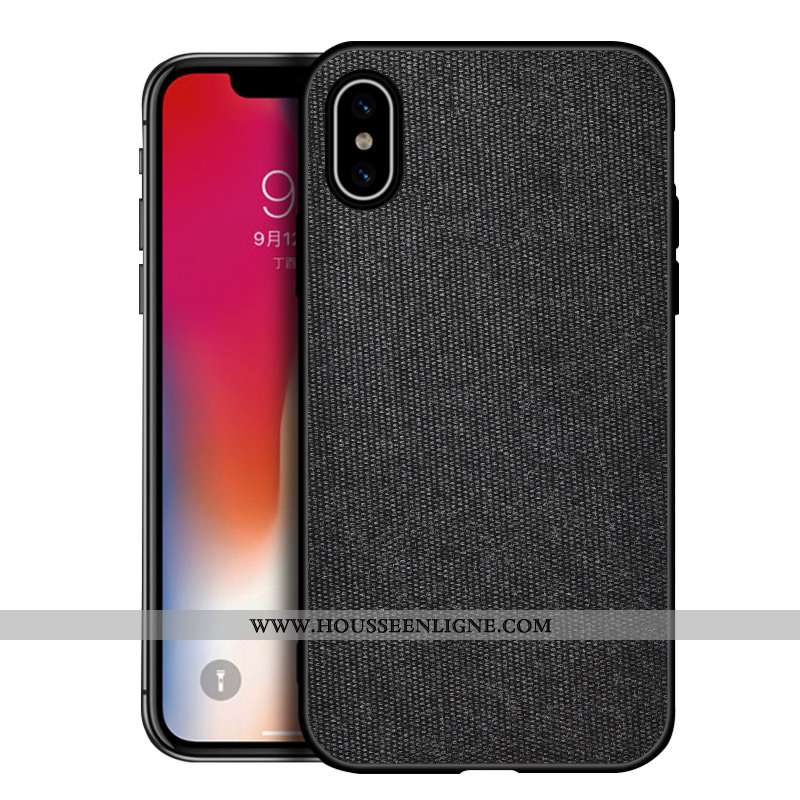 Housse iPhone Xs Max Silicone Protection Gris Délavé En Daim Tendance Téléphone Portable Nouveau