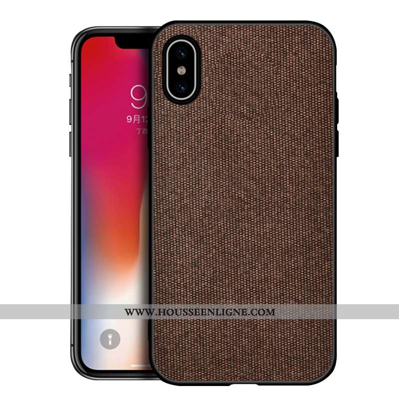 Housse iPhone Xs Max Silicone Protection Gris Délavé En Daim Tendance Téléphone Portable Nouveau