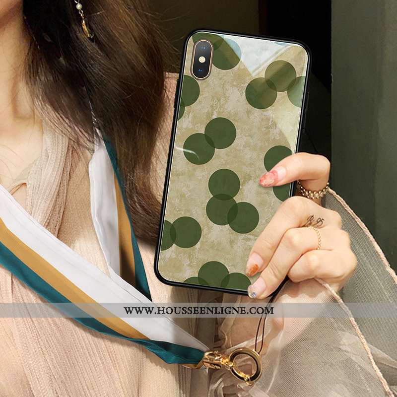 Housse iPhone Xs Max Tendance Verre Téléphone Portable Nouveau Rose Incassable Tout Compris