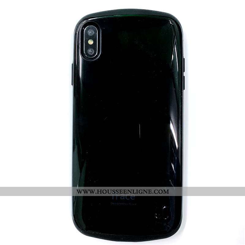 Housse iPhone Xs Max Téléphone Portable Coque Étui Tout Compris Incassable Couleurs De Bonbon Noir