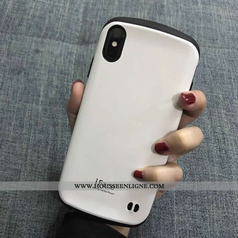 Housse iPhone Xs Max Téléphone Portable Coque Étui Tout Compris Incassable Couleurs De Bonbon Noir