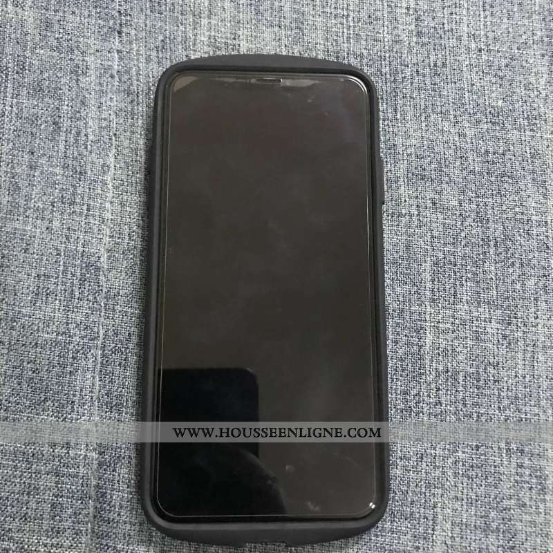 Housse iPhone Xs Max Téléphone Portable Coque Étui Tout Compris Incassable Couleurs De Bonbon Noir