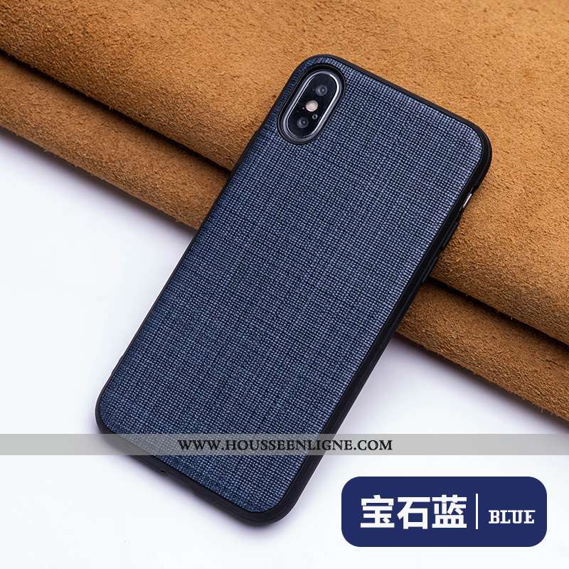Housse iPhone Xs Max Ultra Tendance Légère Protection Cuir Étui Créatif Noir