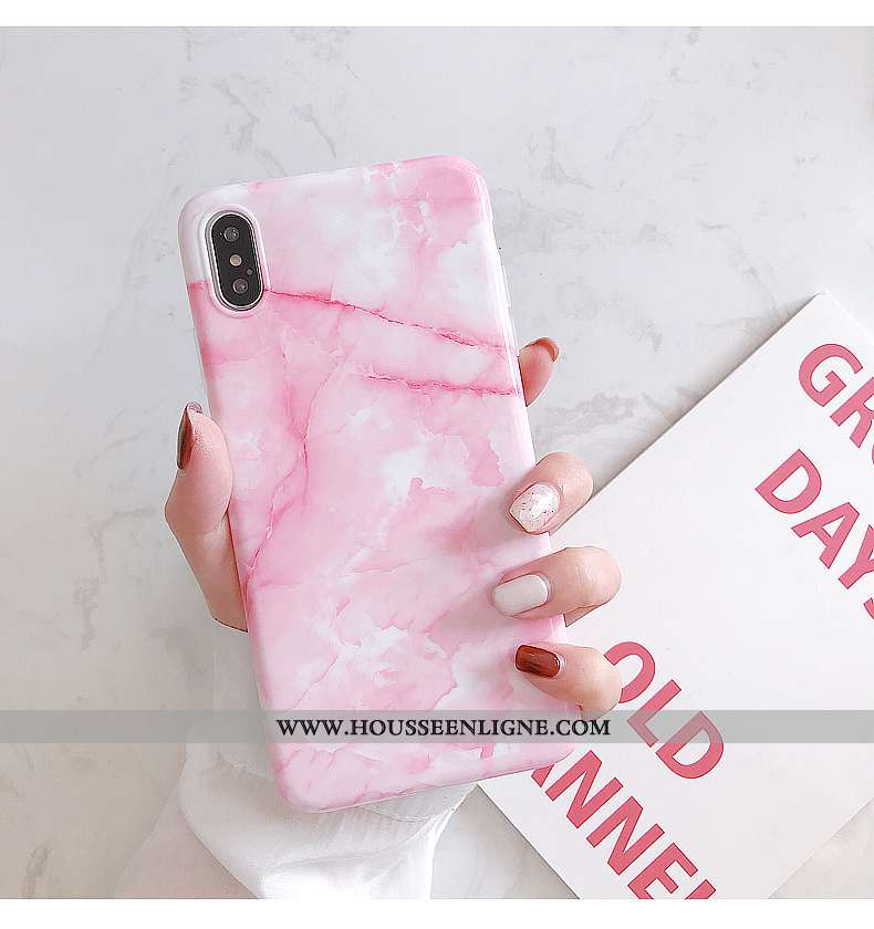 Housse iPhone Xs Modèle Fleurie Fluide Doux Étui Protection Europe Tout Compris Incassable Rose