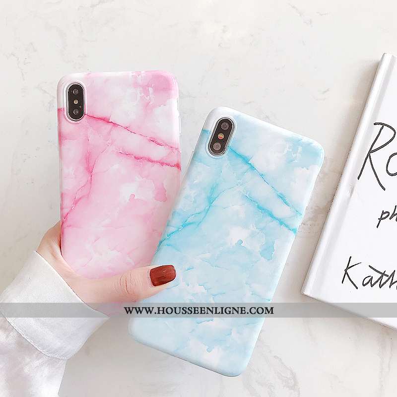 Housse iPhone Xs Modèle Fleurie Fluide Doux Étui Protection Europe Tout Compris Incassable Rose