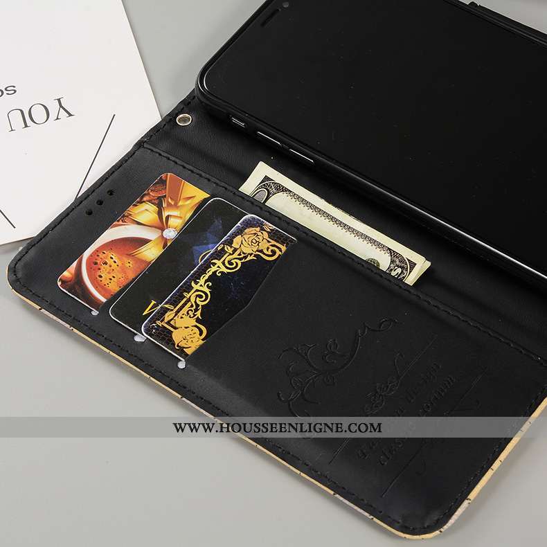 Housse iPhone Xs Personnalité Portefeuille Carte Cuir Silicone Plier Bleu