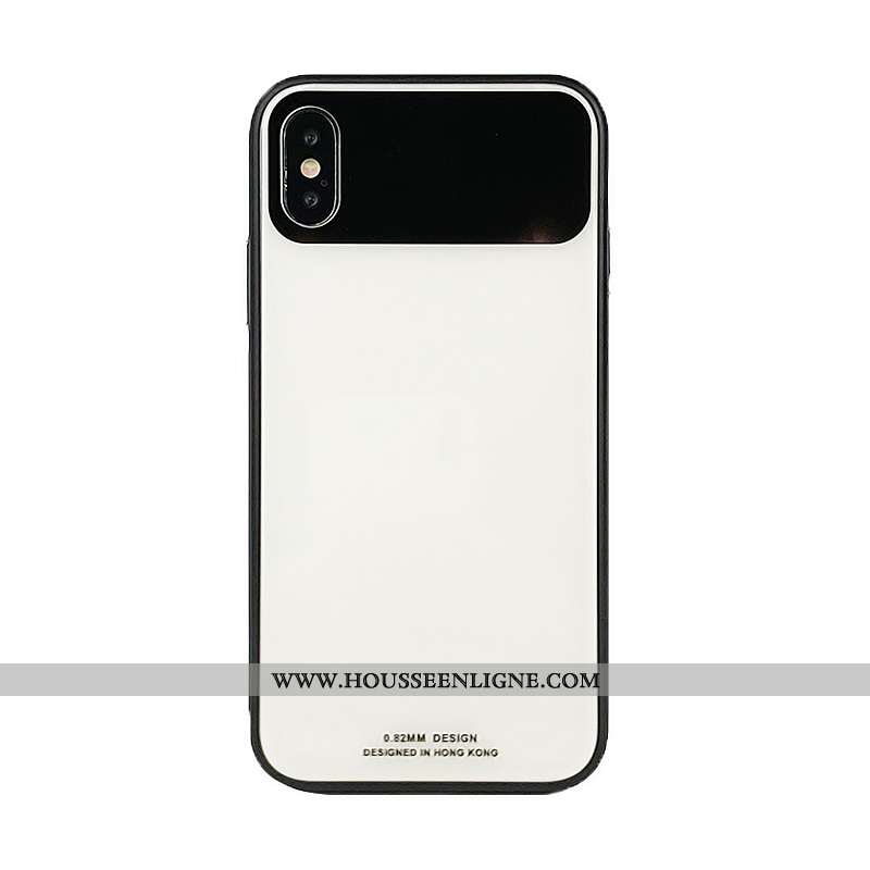 Housse iPhone Xs Personnalité Tendance Verre Téléphone Portable Coque Miroir Rose