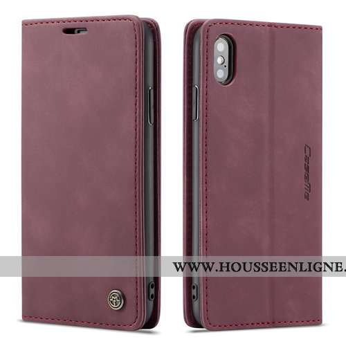 Housse iPhone Xs Protection Créatif Business Clamshell Incassable Étui Carte Noir