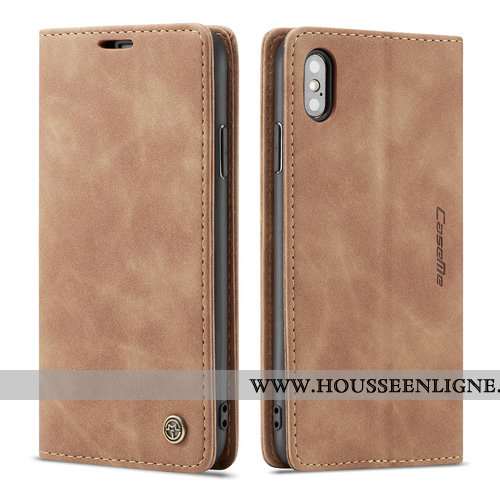Housse iPhone Xs Protection Créatif Business Clamshell Incassable Étui Carte Noir