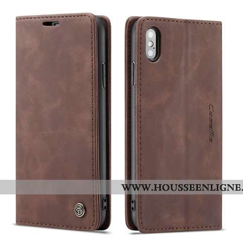 Housse iPhone Xs Protection Créatif Business Clamshell Incassable Étui Carte Noir