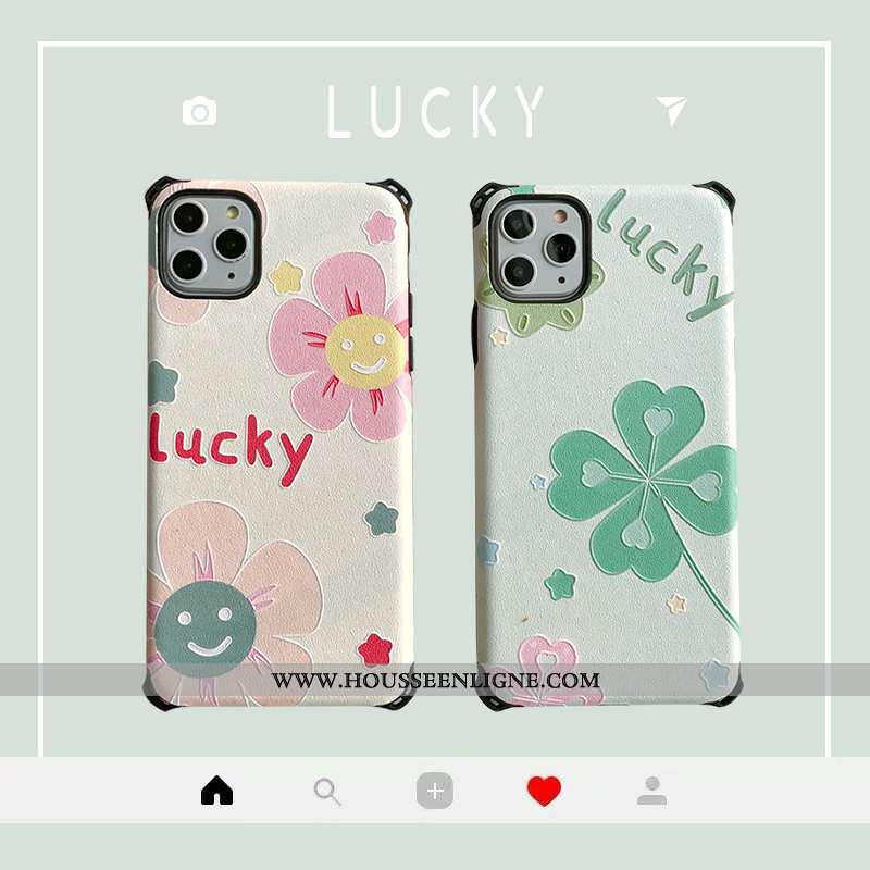 Housse iPhone Xs Protection Gaufrage Petit Incassable Silicone Téléphone Portable Rose