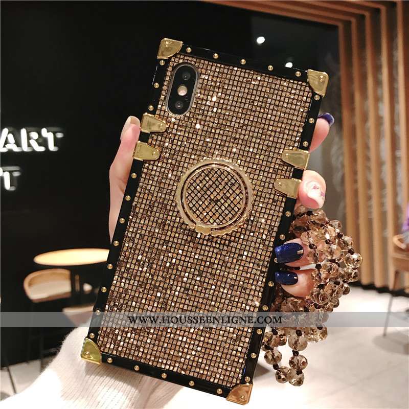 Housse iPhone Xs Protection Personnalité Incassable Coque Rouge Rose Téléphone Portable