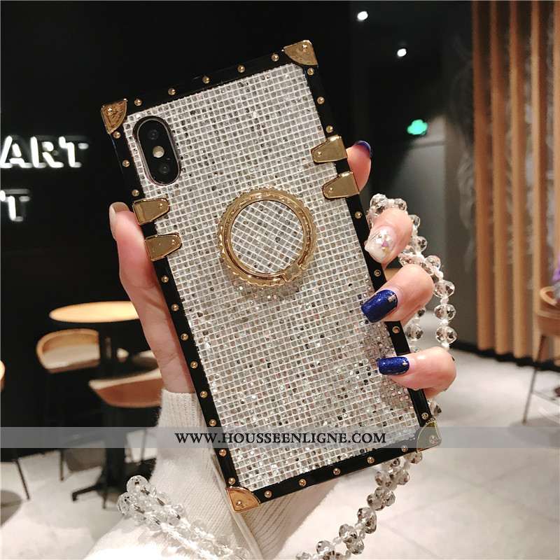 Housse iPhone Xs Protection Personnalité Incassable Coque Rouge Rose Téléphone Portable