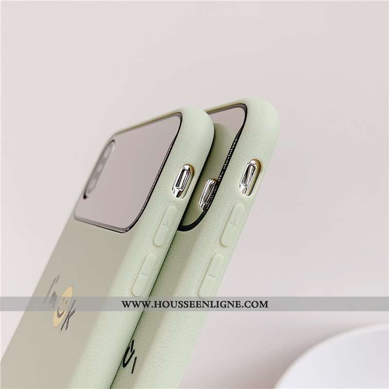 Housse iPhone Xs Silicone Personnalité Téléphone Portable Coque Étui Tout Compris Fluide Doux Verte