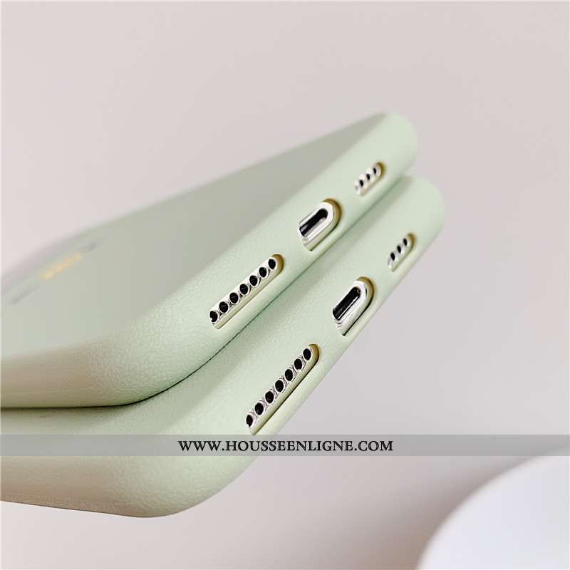 Housse iPhone Xs Silicone Personnalité Téléphone Portable Coque Étui Tout Compris Fluide Doux Verte
