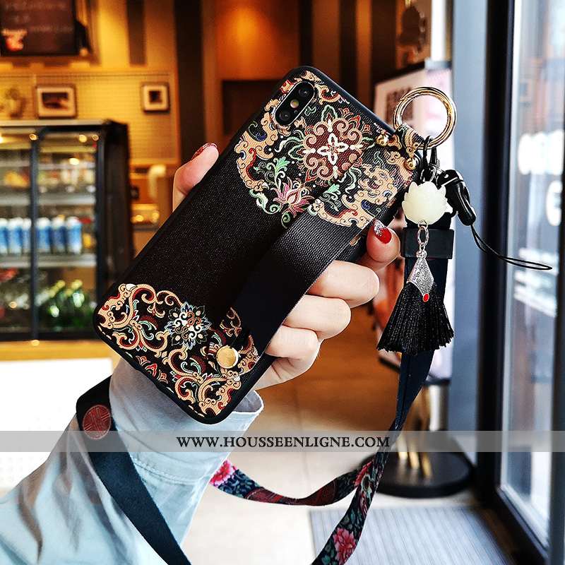 Housse iPhone Xs Silicone Tendance Rouge Tout Compris Nouveau Noir Téléphone Portable