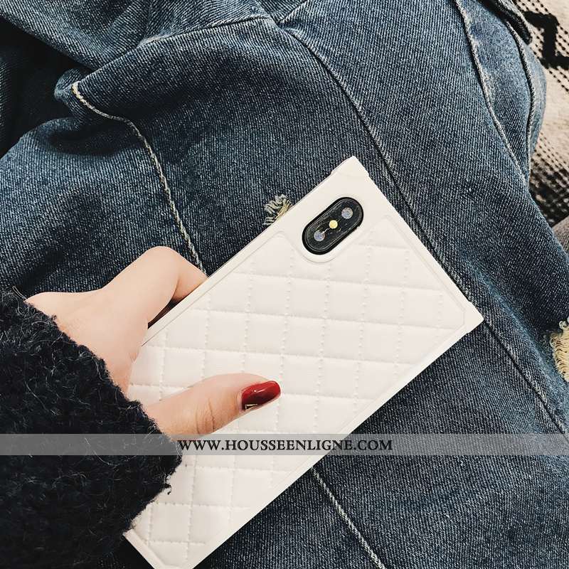 Housse iPhone Xs Tendance Cuir Qualité Fluide Doux Étui Protection Téléphone Portable Noir