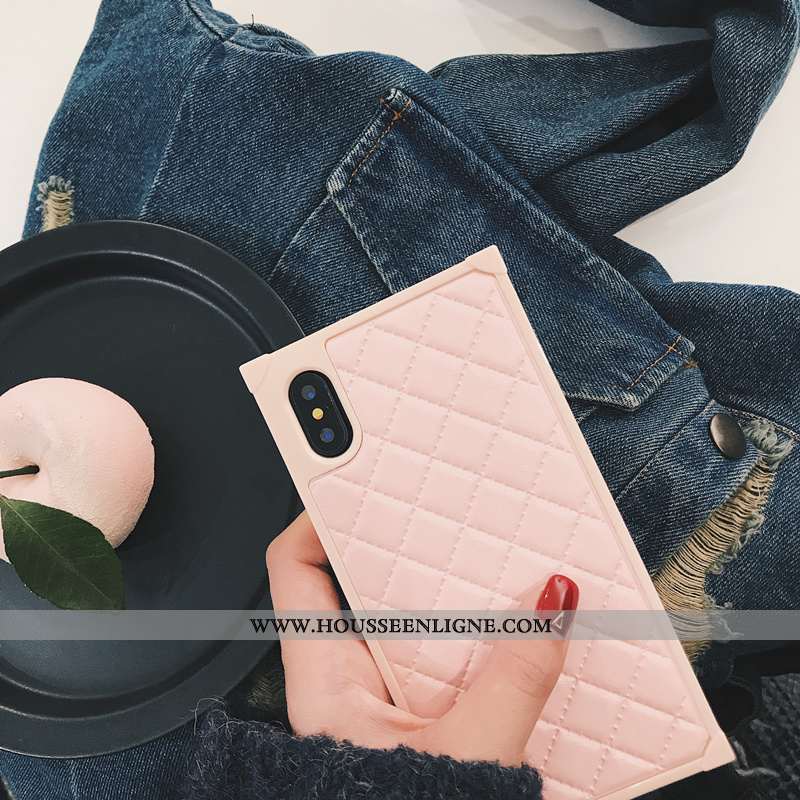 Housse iPhone Xs Tendance Cuir Qualité Fluide Doux Étui Protection Téléphone Portable Noir