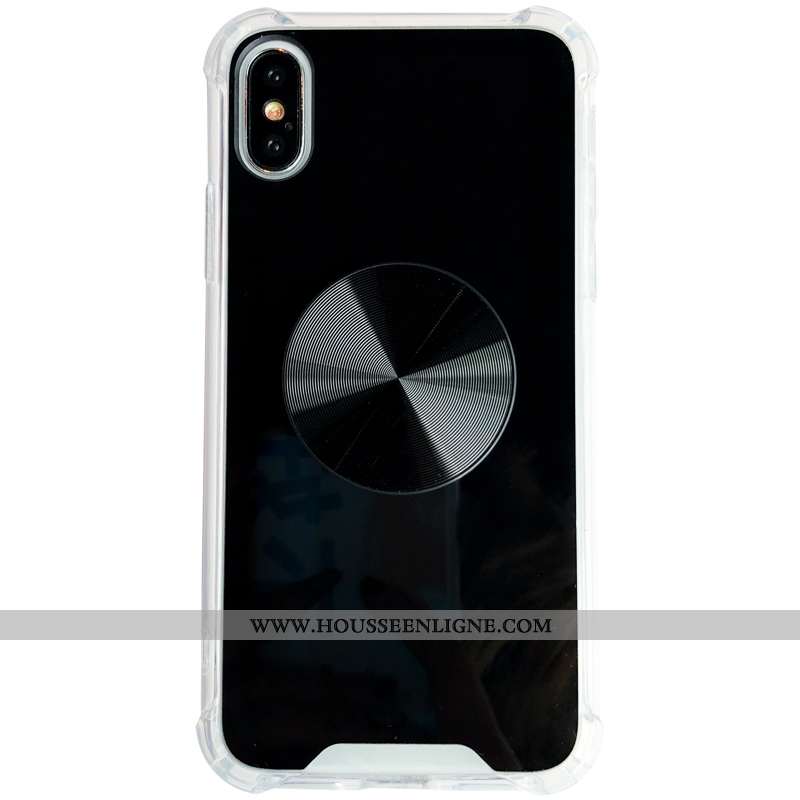 Housse iPhone Xs Tendance Noir Simple Ballon Coque Téléphone Portable Couleur Unie