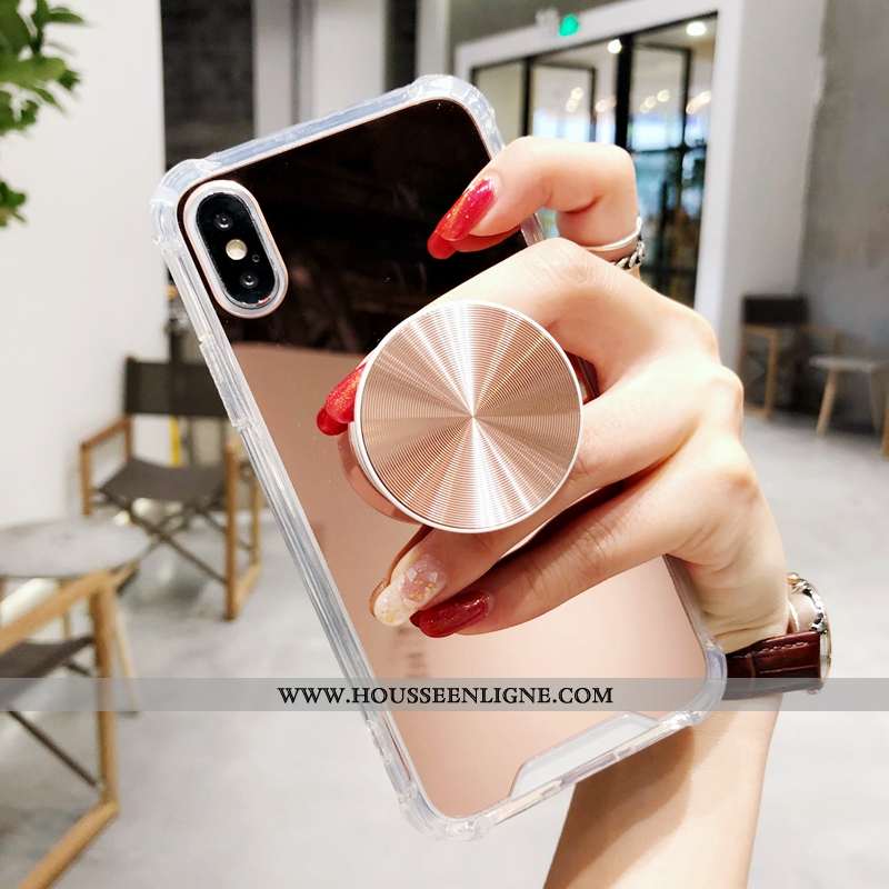 Housse iPhone Xs Tendance Noir Simple Ballon Coque Téléphone Portable Couleur Unie