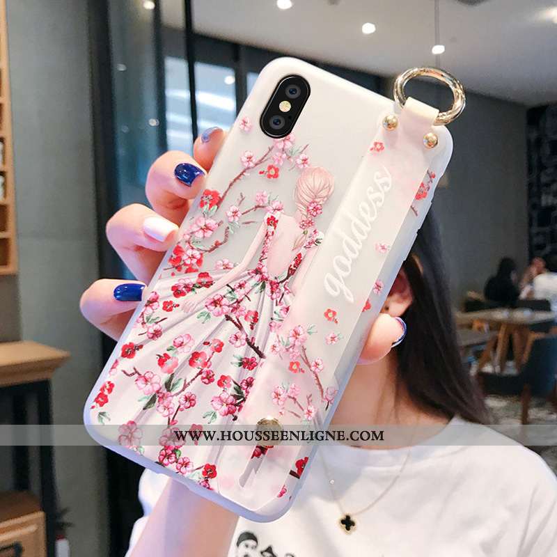 Housse iPhone Xs Tendance Protection Personnalité Incassable Rose Étui Tout Compris