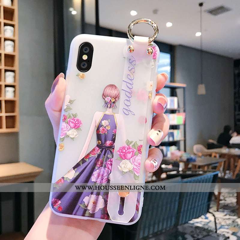 Housse iPhone Xs Tendance Protection Personnalité Incassable Rose Étui Tout Compris