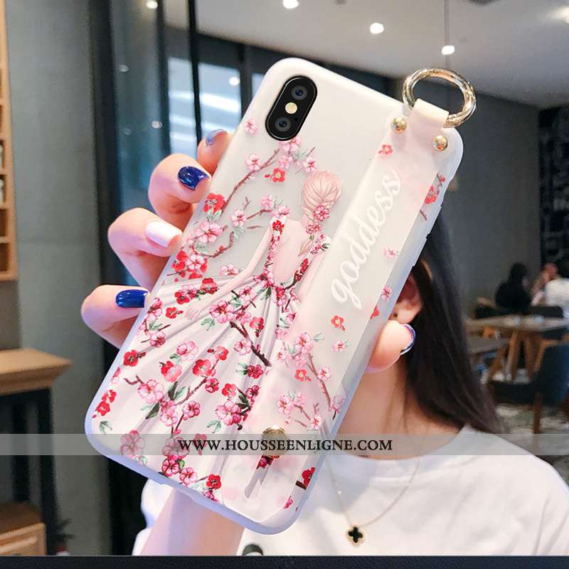 Housse iPhone Xs Tendance Protection Personnalité Incassable Rose Étui Tout Compris
