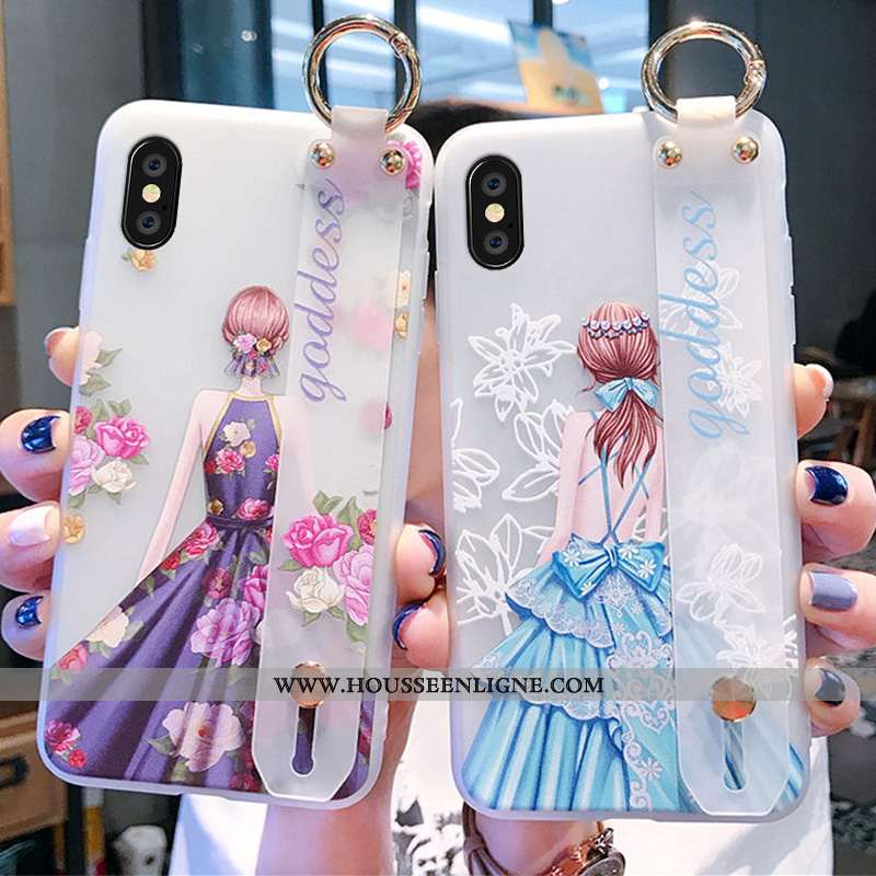 Housse iPhone Xs Tendance Protection Personnalité Incassable Rose Étui Tout Compris