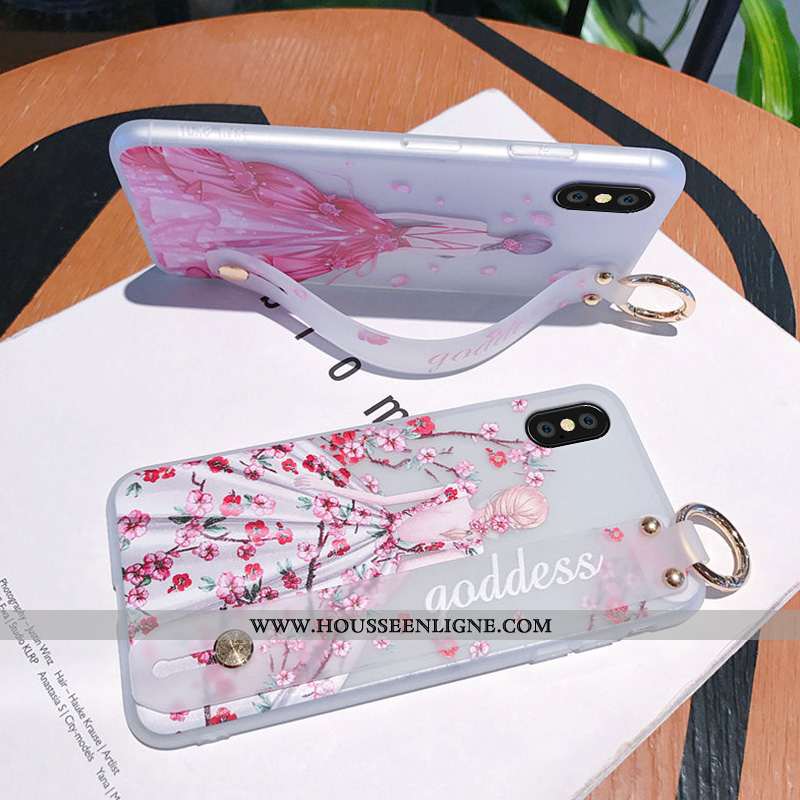 Housse iPhone Xs Tendance Protection Personnalité Incassable Rose Étui Tout Compris