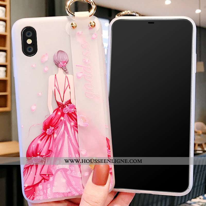 Housse iPhone Xs Tendance Protection Personnalité Incassable Rose Étui Tout Compris