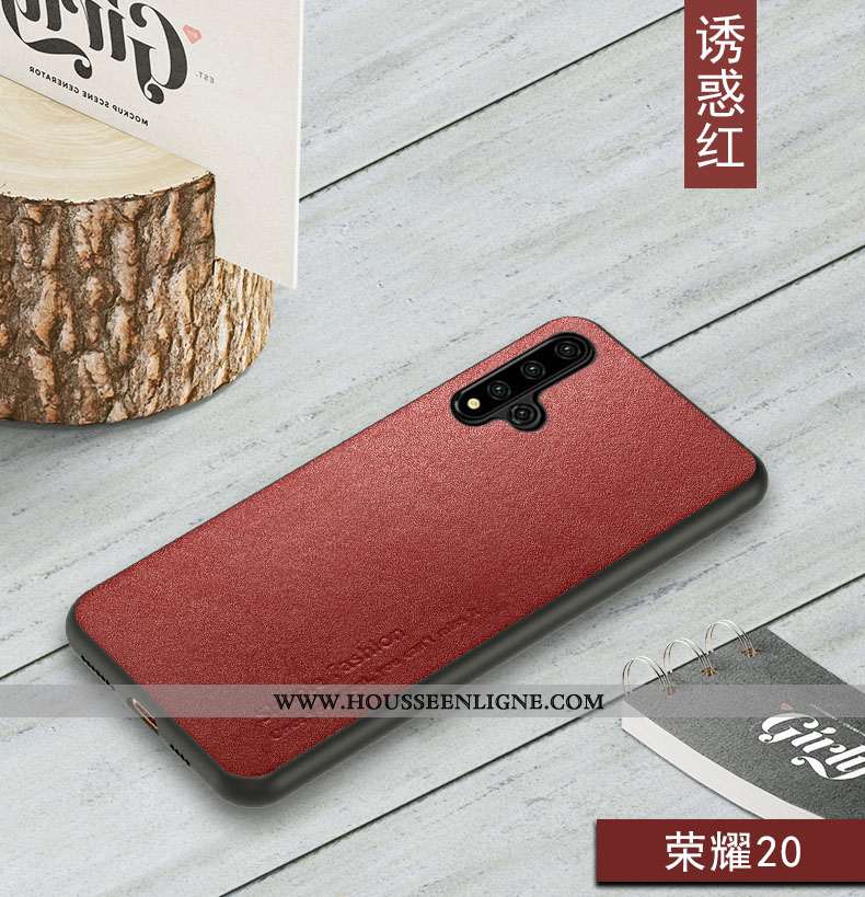 Étui Honor 20 Cuir Fluide Doux Business Téléphone Portable Légère Protection Véritable Bleu Foncé