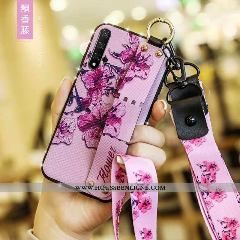 Étui Honor 20 Fluide Doux Silicone Créatif Tendance Coque Incassable Rose