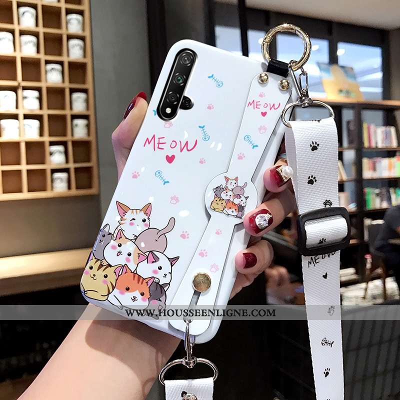 Étui Honor 20 Ornements Suspendus Dessin Animé Protection Silicone Coque Téléphone Portable Rouge