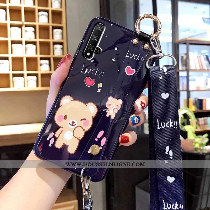 Étui Honor 20 Ornements Suspendus Dessin Animé Protection Silicone Coque Téléphone Portable Rouge