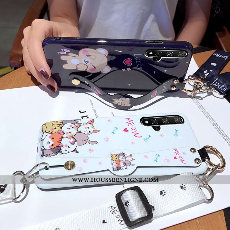 Étui Honor 20 Ornements Suspendus Dessin Animé Protection Silicone Coque Téléphone Portable Rouge